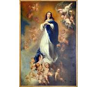 VsoxA De Célèbres Tableaux Toile Wall Art Images Abstraites Immaculée Conception des Vénérables par Bartolomé Esteban Murillo Poster Décoration Murale Pour les Décorations pour la Maison 60x90cm