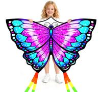 Vspek Cerf-Volant Papillon Facile à Voler pour Enfants et Adultes Beach Kite avec Longue Queue Monoline pour débutants, Grand pour activités de Plage en Plein air