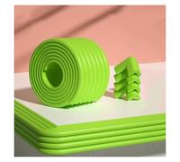 VSPLJQRXY Bandes De Sécurité en Mousse, Bord Auto-adhésif, Protection d'angle, Coussin D'escalier avec 4 Coins for Chaises, Meubles, Armoires Garage, Marches(Grass Green,5 m/16.4ft)