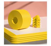 VSPLJQRXY Bandes De Sécurité en Mousse, Bord Auto-adhésif, Protection d'angle, Coussin D'escalier avec 4 Coins for Chaises, Meubles, Armoires Garage, Marches(Yellow,5 m/16.4ft)
