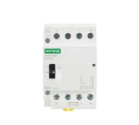 VSPPJYFG Contacteur modulaire Domestique AC HCH8-63M 4P 40A 24V 110V 220V DIN Rail avec Interrupteur de Commande Manuel 4NO 2NO 2NC ou 4NC(4p 40a 2no2nc 230v)