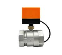 VSPPJYFG Vanne à Boisseau sphérique motorisée en Acier Inoxydable, 3 Fils, Deux Commandes/3 Fils, Une Commande, 24 V, DN15-50, vannes à Boisseau sphérique électriques à 2 Voies(24VAC-CR03,0.5 inch)