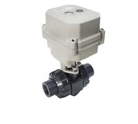 VSPPJYFG Vanne de régulation DN15 U-PVC True Union 1/2" proportionnelle Signal analogique 0-5 V 0-10 V ou 4-20 mA for régulation de débit CE(Glue End(20MM)-0-5V)