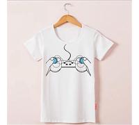 VSQD Nouveau Arrivé Punk Femmes T-Shirt Drôle Graphique Imprimé À Manches Courtes Rose Tops T-Shirts T-Shirt pour Filles Lâche Shirts-H509, L