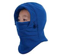 VSREI Bonnet Enfant Chapeau Ski Écharpe d'hiver Doublure Cotton Doux, 5 en 1 Ajustable Epais Elastique Cache Oreilles Garçon Fille en Plein Air Quotidien (3-14ans)