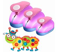 VSREI Perforatrice de Papier Creative, Ronde Cercle Poinçon Fait Main Trou Fantaisie pour Projets DIY, Scrapbooking Création de Cartes (Forme Ronde) -Lot de 3 Taille 9MM 15MM 23MM -Couleur Aléatoire