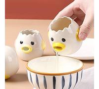 VSREI Séparateur d'Oeufs Poussin, Poulet Blanc d'Oeuf Separateur en Céramique Oeufs Filtre, Séparateur d'Oeufs Mignon pour Cuisine, Boulangerie, Camping -Jaune