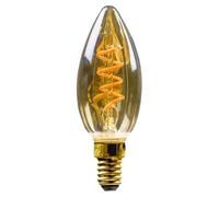 VSS Ampoule LED en forme de bougie 2,5 W E14 125 lm 1800 K Verre doré