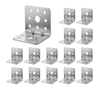vsshe 15 Pièces Equerres d'Assemblage Metal, 40*40*40mm Équerre Angle 90 Degrés, Equerre de Fixation Angle Droit Support en forme de L pour la Fixation et la Réparation de Meubles en Bois