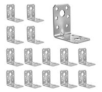 vsshe 15 Pièces Equerres d'Assemblage Metal, 50*50*35mm Équerre Angle 90 Degrés, Equerre de Fixation Angle Droit Support en forme de L pour la Fixation et la Réparation de Meubles en Bois