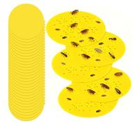 vsshe 30pcs Piège à Puces Autocollants, Disques Adhésifs Circulaires de 18cm de Diamètre, Piège À Puces d'Intérieur, Installation Facile pour Animalerie Tapis Salon Chambre Couloir Jardin Maison