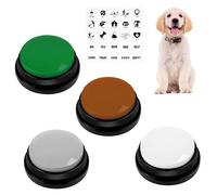vsshe Communication Animaux Lot de 5, Buzzer Enregistrable 30 Secondes, Boutons Parlants pour Chiens et Chats, Enregistreur Sonore Anti-Dérapant, Outil de Communication pour Animaux de Compagnie