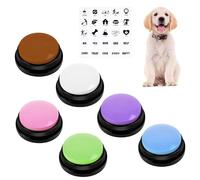 vsshe Communication Animaux Lot de 7, Buzzer Enregistrable 30 Secondes, Boutons Parlants pour Chiens et Chats, Enregistreur Sonore Anti-Dérapant, Outil de Communication pour Animaux de Compagnie