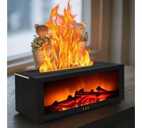 VSSHE Diffuseur d'arômes de flammes, 7 couleurs, diffuseur d'huiles parfumées, avec télécommande, pour la maison, le salon, la chambre à coucher, le yoga, le spa, le bureau