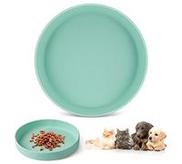 vsshe Gamelle en Silicone pour Chat et Chien Bol Nourriture Plat, 250ml Durable Bol de Nourriture Plat pour Animaux Convient à Aliments Secs/Humides, Transportable & Lavable au Lave-Vaisselle Vert