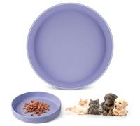 vsshe Gamelle en Silicone pour Chat et Chien Bol Nourriture Plat, 250ml Durable Bol de Nourriture Plat pour Animaux Convient à Aliments Secs/Humides, Transportable & Lavable au Lave-Vaisselle Violet