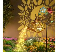 vsshe Lampe Arrosoir Solaire, Arrosoir Solaire avec Guirlande, lampe solaire de jardin étanche IP65, Lumière Extérieure Led avec Support, Décoration Lumière pour Jardin pour Chemin Cour Terrasse