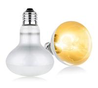 vsshe Lampe Chauffante, 2 pcs 100W Lampe Chauffante Tortue, UVA E27 Spiral Lampe Reptiles, Silver Plated Glass Ampoule Lamp Chauffante Tortue pour Tortue Serpent Lézard Cacatoès Caméléon
