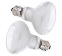 vsshe Lampe Chauffante, 2pcs 50W Lampe Chauffante Tortue, UVA E27 Spiral Lampe Reptiles, 220V Silver Plated Glass Ampoule Lamp Chauffante Tortue pour Tortue Serpent Lézard Cacatoès Caméléon