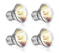 vsshe Lampe Chauffante, 4 pcs 75W Lampe Chauffante Tortue, UVA+UVB E27 Spiral Lampe Reptiles, Silver Plated Glass Ampoule Lamp Chauffante Tortue pour Tortue Serpent Lézard Cacatoès Caméléon