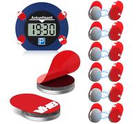 vsshe Lot de 12 Pastilles Adhésives Magnétiques, Résistantes à la Chaleur, Compatible avec Needit Park Lite, Adhésif de Rechange Puissant pour Disques de Stationnement & Pare-Brise