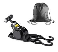 vsshe Sangle à cliquet, Sangles a Cliquet Automatique 3.3mx25mm, Sangle d'Arrimage 680 kg Résistance à la Rupture, Arrimage à Enrouleur Automatique de Sangle pour Remorque Moto Quad Fourgon Camion