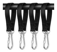 vsshe Sangle Hamac Fixation Balançoire Arbre 4 Pcs 30cm Sangles de Suspension pour Balançoire Arbre Réglables AVCE 2 Mousquetons et Anneaux en D Accessoires de Suspension pour Hamac Camping Jardin