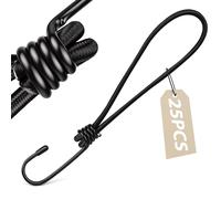 vsshe Tendeurs Elastique avec Crochets, 25 Pièces Tendeurs de Bâche avec Crochets, 20cm Crochet Tendeur Elastique Robustes, Tendeurs Universels pour Fixation Bâches, Camping, Bagages, Remorques