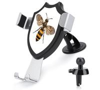 VstaDank Bee Support de téléphone portable réglable à 90° pour grille d'aération, support de téléphone portable de voiture à ventouse pour téléphones de 10,2 à 15,2 cm, supports stables et sûrs