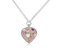 VstaDank Collier urne avec pendentif en forme de bouledogue français pour cendres - Bijou de crémation personnalisé pour animal de compagnie - Pendentif urne en forme de cœur - Bijou souvenir pour