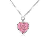 VstaDank Collier urne camouflage à feuilles roses pour cendres, bijou de crémation personnalisé pour animal de compagnie, pendentif urne en forme de cœur, bijou souvenir pour animal de compagnie