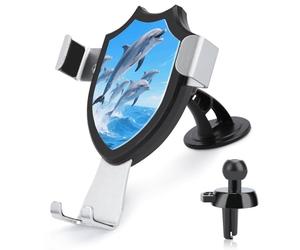 VstaDank Dauphins Support de téléphone réglable à 90° pour grille d'aération, support de téléphone portable de voiture à ventouse pour téléphones de 10,2 à 15,2 cm, supports stables et sûrs