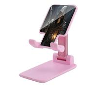 VstaDank Grim-Reaper Support de téléphone portable réglable et pliable pour smartphones et tablettes de 4 à 13 pouces, accessoires de bureau de voyage, style rose