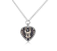 VstaDank I Love Collier urne en forme de bouledogue français pour cendres - Bijou de crémation personnalisé pour animal domestique - Pendentif en forme de cœur - Bijou souvenir pour animal domestique
