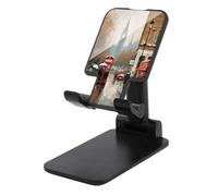 VstaDank London Impression Support de téléphone portable réglable et pliable pour smartphones et tablettes de 4 à 13 pouces, accessoires de bureau de voyage, style noir