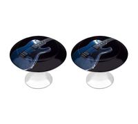 VstaDank Lot de 2 poignées de tiroir rondes en acier inoxydable robuste pour guitare - Bleu