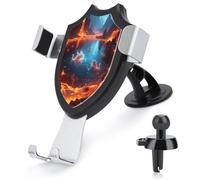 VstaDank Magic Lava Lake Support de téléphone portable réglable à 90° pour grille d'aération, support de téléphone de voiture à ventouse pour téléphones de 10,2 à 15,2 cm, supports stables et sûrs