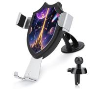 VstaDank Magical Starry Support de téléphone portable réglable à 90 ° pour grille d'aération et support de téléphone portable de voiture avec ventouse pour téléphones de 10,2 à 15,2 cm Fixation stable