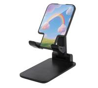 VstaDank Nuage pastel avec ciel arc-en-ciel - Support de téléphone portable réglable et pliable pour smartphones et tablettes de 4 à 13 pouces, accessoires de bureau de voyage, style noir