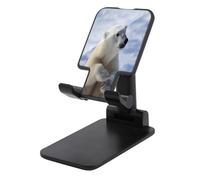 VstaDank Polar Bear Support de téléphone portable réglable et pliable pour smartphones et tablettes de 4 à 13 pouces, accessoires de bureau de voyage, style noir
