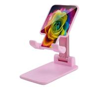 VstaDank Rainbow Flower Support de téléphone portable réglable et pliable pour smartphones et tablettes de 4 à 13 pouces, accessoires de bureau de voyage, style rose