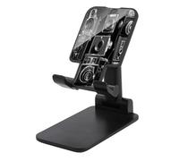 VstaDank Retro Cool Camera Collection Support de téléphone portable réglable et pliable pour smartphones et tablettes de 4 à 13 pouces, accessoires de bureau de voyage, style noir
