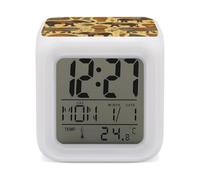 VstaDank Réveil numérique à LED avec changement de couleur - Éléphant d'Afrique - Super puissant - Pour table de chevet - 7 couleurs