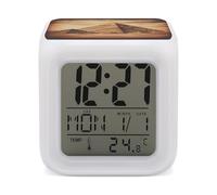 VstaDank Réveil vintage en forme de pyramide égyptienne mignon numérique LED changement de couleur réveil super fort horloges de bureau de chevet, réveils de bureau avec 7 couleurs