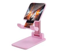 VstaDank Rock Concert Stage Support de téléphone portable réglable et pliable pour smartphones et tablettes de 4 à 13 pouces, accessoires de bureau de voyage, style rose