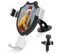 VstaDank Support de téléphone de Noël en forme de singe réglable à 90 ° pour grille d'aération, support de téléphone de voiture à ventouse puissante, pour téléphones de 10,2 à 15,2 cm, supports