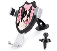 VstaDank Support de téléphone en forme de chien de dessin animé réglable à 90° pour grille d'aération, support de téléphone portable de voiture à ventouse pour téléphones de 10,2 à 15,2 cm, supports