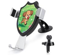 VstaDank Support de téléphone en forme de chien de dessin animé, réglable à 90°, support de téléphone portable pour grille d'aération, support de téléphone de voiture à ventouse puissante, pour