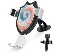 VstaDank Support de téléphone en marbre avec écailles de sirène réglable à 90° pour grille d'aération, support de téléphone portable de voiture à ventouse pour téléphones de 10,2 à 15,2 cm, supports