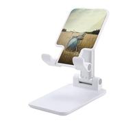 VstaDank Support de téléphone portable réglable et pliable pour smartphones et tablettes de 4 à 13 pouces, accessoires de bureau de voyage, style blanc